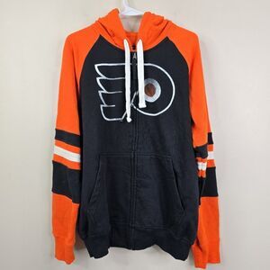 NHL GIII By Carl Banks VTG Philadelphia Flyers Colorblock Full Zip Hoodie Large